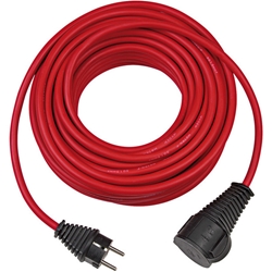 Brennenstuhl Baustellen-Verlängerungskabel (Outdoor-Verlängerungskabel mit 25m Kabel in rot, ölbeständig, für den ständigen Einsatz im Außenbereich IP44) Nr. 1167830