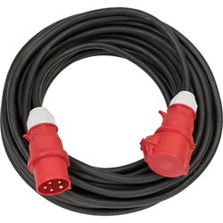 Brennenstuhl CEE Verlängerungskabel IP44 (10m Kabel, H07RN-F 5G4.0, 5-polig mit CEE Stecker und Kupplung, für den Außenbereich IP44, Made in Germany) schwarz Nr. 1167970