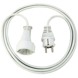 Brennenstuhl Qualitäts- Kunststoff-Verlängerungskabel mit Schutzkontakt-Stecker und -Kupplung (Verlängerungskabel für innen mit 3m Kabel) weiß Nr. 1168430