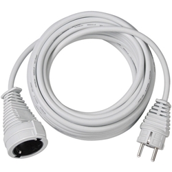 Brennenstuhl Qualitäts- Kunststoff-Verlängerungskabel mit Schutzkontakt-Stecker und -Kupplung (Verlängerungskabel für innen mit 10m Kabel) weiß Nr. 1168460