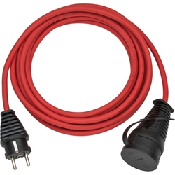 Brennenstuhl BREMAXX® Verlängerungskabel (5m Kabel in rot, für den kurzfristigen Einsatz im Außenbereich IP44, einsetzbar bis -35 °C, Öl- und UV-beständig) Nr. 1169910