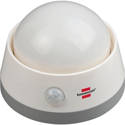 Brennenstuhl LED-Nachtlicht / Orientierungslicht mit Infrarot-Bewegungsmelder (sanftes Licht inkl. Push-Schalter und Batterien) weiß Nr. 1173290