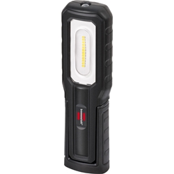 Brennenstuhl LED Akku Handleuchte HL 700 A / LED Arbeitsleuchte für außen IP54 (700+100lm, inklusive USB-Ladekabel, bis zu 10h Leuchtdauer, LED Taschenlampe mit Magneten und Haken) Nr. 1175640