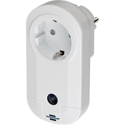 Brennenstuhl BrematicPRO Smarte Steckdose / Funksteckdose für Innen (per App, Fernbedienung oder Alexa steuerbar) Nr. 1294500