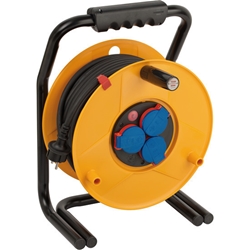 Brennenstuhl Brobusta IP44 Gewerbe-/Baustellen-Kabeltrommel 40m (aus Spezialkunststoff, Baustelleneinsatz und Einsatz im Außenbereich, Made in Germany) gelb Nr. 1318940
