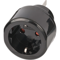 Brennenstuhl Reisestecker / Reiseadapter (Reise-Steckdosenadapter für: Australien, China Steckdose und Schutzkontakt-Stecker) schwarz Nr. 1508440