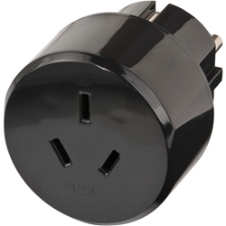 Brennenstuhl Reisestecker / Reiseadapter (Reise-Steckdosenadapter für: Euro Steckdose und Australien, China Stecker) schwarz Nr. 1508510