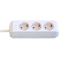 Brennenstuhl Eco-Line Steckdosenleiste 3-fach (Mehrfachsteckdose mit erhöhtem Berührungsschutz und 5m Kabel) weiß Nr. 1158610050