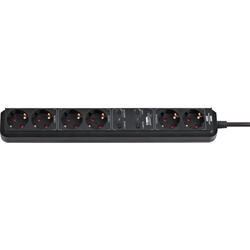 Brennenstuhl Connect Eco-line WiFi Steckdosenleiste / Intelligente Steckerleiste 6fach (2.4 GHz WiFi, kompatibel mit Alexa und Google Assistant, kostenfreie App, 1,5m Kabel) schwarz Nr. 1159760936