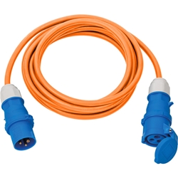 Brennenstuhl CEE 230V Camping-Verlängerungskabel 5m (H07RN-F 3G2.5 Kabel in der Signalfarbe orange, Camping-Stromkabel für den ständigen Einsatz im Außenbereich IP44, Made in Germany) Nr. 1167650605