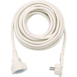 Brennenstuhl Qualitäts-Kunststoff-Verlängerungskabel mit Flachstecker (Verlängerungskabel flach für innen mit 10m Kabel) weiß Nr. 1168980210