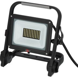 Brennenstuhl Mobiler LED Strahler JARO 4060 M / LED Baustrahler für außen IP65 (LED Arbeitsstrahler 30W mit 3m Kabel, LED Baulampe mit Schnellspannverschluss und 3450lm) Nr. 1171250343