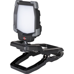 Brennenstuhl klemmbarer LED Arbeitsstrahler CL 4050 MA (40W, 3800lm, IP65, Akku LED Arbeitsleuchte mit Neigungswinkel, USB, Powerbank, Engineered in Germany) Nr. 1173070020