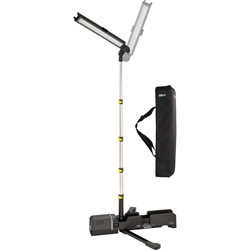 Brennenstuhl Multi Battery LED Akku Teleskop Arbeitsstrahler 6050 MA (7700lm, IP54, höhenverstellbar bis 140cm, kompatibel mit 18V Akkus 11 verschiedener Hersteller, ohne Akku, Engineered in Germany) Nr. 1173700004