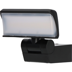 Brennenstuhl LED Strahler WS 2050 S / LED Außenstrahler 20W (1680lm, IP44, 3000K, warmweiße Lichtfarbe, Strahlerkopf horizontal und vertikal schwenkbar) schwarz Nr. 1178080100
