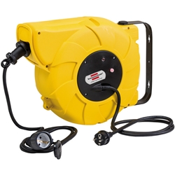 Brennenstuhl Kabeltrommel Automatik IP44 / Automatischer Kabelaufroller für aussen (16+2m Kabel, für Wand- und Deckenmontage, IP44) gelb Nr. 1241000300