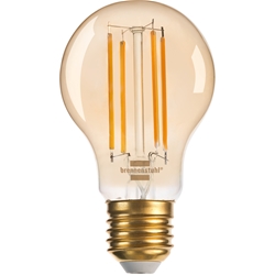 Brennenstuhl Connect WiFi Filament LED Lampe Standard (Vintage Glühbirne kompatibel mit Amazon Alexa und Google Assistant, E27, 470lm, 4,9W, warmweiß 2200K, stufenlos dimmbar, Retro, kostenfreie App) Nr. 1294870273