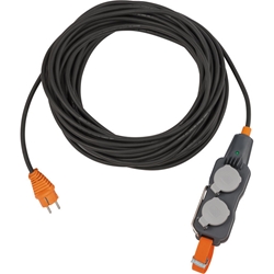 Brennenstuhl professionalLINE Powerblock mit Verlängerungsleitung / Verteilersteckdose 4-fach (15m Kabel schwarz, Baustelleneinsatz und ständiger Einsatz im Freien, IP54, Steckdosen in 45°-Anordnung) Nr. 9161150160