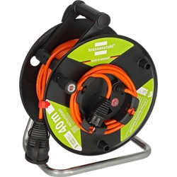 Brennenstuhl Garant G Bretec IP44 Gartenkabeltrommel mit recycelten Kunststoff-Komponenten (mit 38+2m Kabel in orange, Spezialkunststoff, kurzfristiger Einsatz im Außenbereich, Made in Germany) Nr. 1188500