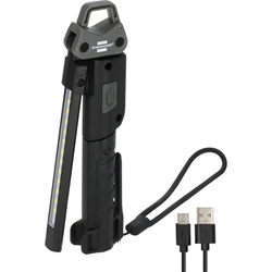 Brennenstuhl Akku LED Handllampe HL 400 AC / LED Werkstattlampe mit integriertem Akku (400lm, 3 individuell schaltbare Lichtquellen, zusammenklappbar, Leuchtdauer max. 6h, inkl. USB C Ladekabel) Nr. 1173730002