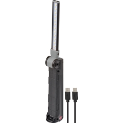 Brennenstuhl Akku LED Arbeitsleuchte SANSA 401 A / LED Werkstattlampe mit Akku und Magnet (max. 80h Leuchtdauer, 400+70lm, zusammenklappbar auf Taschenformat, inkl. USB C Ladekabel) Nr. 1177370010