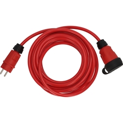 Brennenstuhl Professional Verlängerungskabel VQ 1200 IP44 (10m Kabel H07BQ-F 3G2.5 in rot, Baustelleneinsatz und ständiger Einsatz im Freien, Made in Germany) Nr. 9162100210