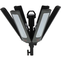Brennenstuhl Professional 360° LED Strahler R42050 BT mit 300W (LED Baustrahler 42000lm mit 6 individuell einstellbaren Strahlern, mit Steuerelement, 6,70 + 3,30m RN-Kabel, Bluetooth Steuerung) Nr. 9171410180