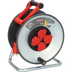 Brennenstuhl Professional SteelCore Kabeltrommel SC 4100 IP44 (40m, Trommelkörper aus Stahlblech, Baustelleneinsatz und ständiger Einsatz im Freien, Made in Germany) Nr. 9191400110