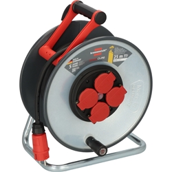 Brennenstuhl Professional SteelCore Kabeltrommel SC 2200 IP44 (25m H07RN-F 3G2.5, Trommelkörper aus Stahlblech, Baustelleneinsatz und ständiger Einsatz im Freien, Made in Germany) Nr. 9192250110