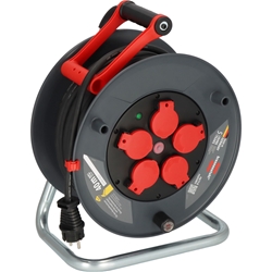 Brennenstuhl Professional Kabeltrommel 320 KU 4200 (40m Kabel in schwarz, aus Spezialkunststoff, Baustelleneinsatz und ständiger Einsatz im Außenbereich, Made in Germany) Nr. 9232400100