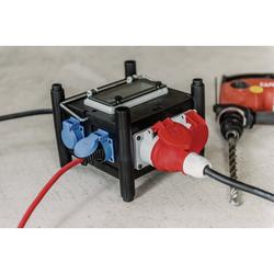 Brennenstuhl Kompakter Gummi-Stromverteiler BSV 3 FI Typ B IP44 2m H07RN-F 5G2.5 - 2xCEE16A, 5x230V Nr. 1153690209