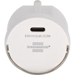 Brennenstuhl USB C Steckdosenadapter 2,4A weiß Nr. 1508110010