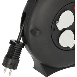 Brennenstuhl Vario Line Kabelbox VL2-X 3-fach mit USB-Ladefunktion schwarz 10m H05VV-F 3G1,5 Nr. 1093900600