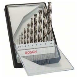Bosch 10-tlg. Metallbohrer-Set, Robust Line, HSS-G, 135°, 1-10mm Nr. 2607010535