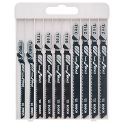 Bosch 10-tlg. Stichsägeblatt-Set Basic for Wood Nr. 2607010629