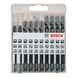 Bosch 10-tlg. Stichsägeblatt-Set Basic for Wood Nr. 2607010629