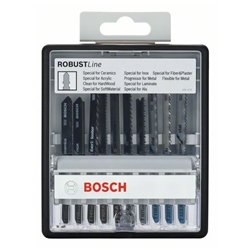 Bosch 10-tlg. Stichsägeblatt-Set, Robust Line, Speciality Materials, T-Schaft Nr. 2607010574