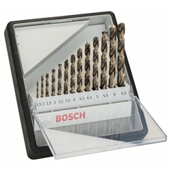 Bosch 13-tlg. Metallbohrer-Set, Robust Line, HSS-Co, 1,5-6,5mm Nr. 2607019926