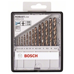 Bosch 13-tlg. Metallbohrer-Set, Robust Line, HSS-Co, 1,5-6,5mm Nr. 2607019926