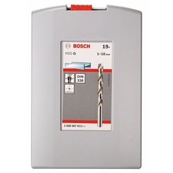 Bosch 19-tlg. HSS-G ProBox-Set, 135°, 1-10mm, für Bohrmaschinen/Schrauber Nr. 2608587013