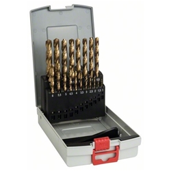Bosch 19-tlg. ProBox-Set HSS-TiN, 1-10mm, für Bohrmaschinen/Schrauber Nr. 2608587015