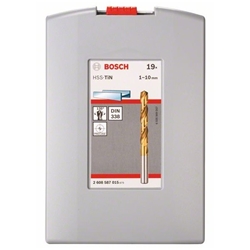 Bosch 19-tlg. ProBox-Set HSS-TiN, 1-10mm, für Bohrmaschinen/Schrauber Nr. 2608587015