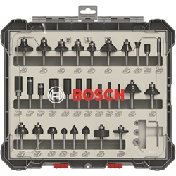Bosch 30-tlg. Fräser-Set, 6-mm-Schaft, für Handfräsen Nr. 2607017474