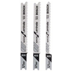 Bosch 3-tlg. Stichsägeblatt-Set, U-Schaft, für Laminat U 1 BIF (2x), U 1 AOF Nr. 2608636430