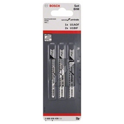 Bosch 3-tlg. Stichsägeblatt-Set, U-Schaft, für Laminat U 1 BIF (2x), U 1 AOF Nr. 2608636430