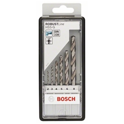 Bosch 6-tlg. Metallbohrer-Set, Robust Line, HSS-G, 135°, 2-8mm Nr. 2607010529