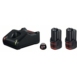 Bosch Akku Starter-Set: 2 x GBA 12V 2.0Ah und Schnellladegerät GAL 12V-40 Nr. 1600A019R8