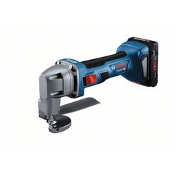 Bosch Akku-Blechschere GSC 18V-16 E, 2 x Akku ProCORE18V 4.0Ah, Schnelladegerät und L-BOXX Nr. 0601926301