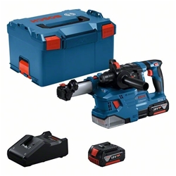 Bosch Akku-Bohrhammer mit SDS plus GBH 18V-22, 2 x Akku GBA 18V4.0Ah/L-BOXX , Ringbürste Nr. 0611924003