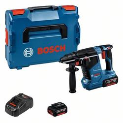 Bosch Akku-Bohrhammer mit SDS plus GBH 18V-24 C, 2 x Akku GBA 18V 5.0Ah, Schnellladegerät und L-BOXX Nr. 0611923003
